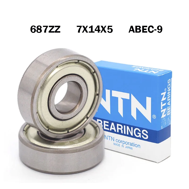 

10PCS Origin Japan NTN 687ZZ 687LLB Bearing 7x14x5 ABEC-9 Hobby Electric RC Car Truck Ball Bearings 687ZZ Metal Sealed bearings