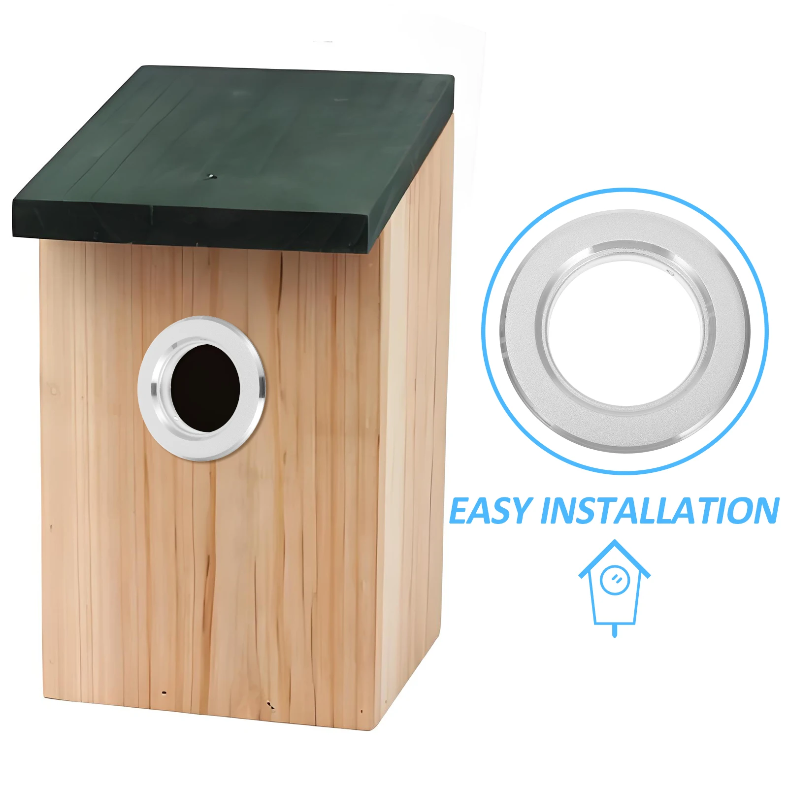 

10pcs Parrot Nest Box Bird Stainless Steel Anti-bite Ring 55mm Breeding Case Metal Hole Protectors Pigeon Nesting