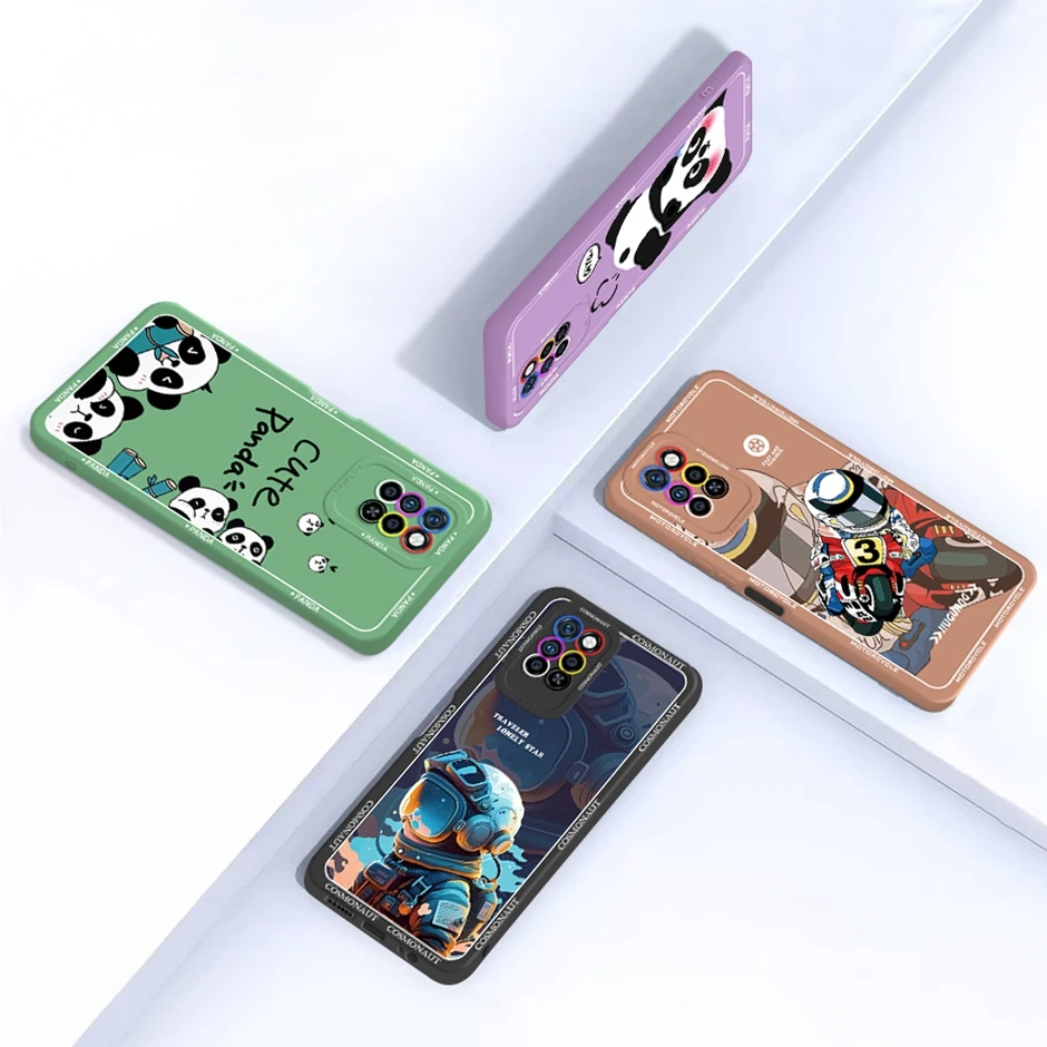 For Infinix Note 10 Pro Case X695 Silicone Cute Panda Soft Phone Cover for Infinix Note 10pro Note10 Pro NFC Cases Straight Edge