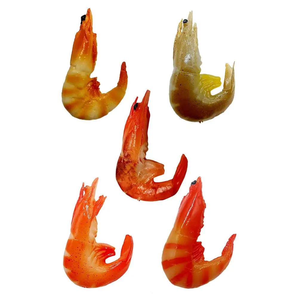 

Lifelike Shrimp Figurine Simulation Food Model Fake PVC Photo Props Decorations Realistic Teaching Tools House
