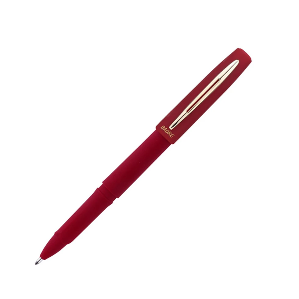 Baoke 0,5/0,7/1,0 mm großes Fassungsvermögen, Signaturset, antibakterieller Stift, schwarzer Carbon, Büro-Neutral-Tintenroller, Business-Nachfüllung – Detail 4