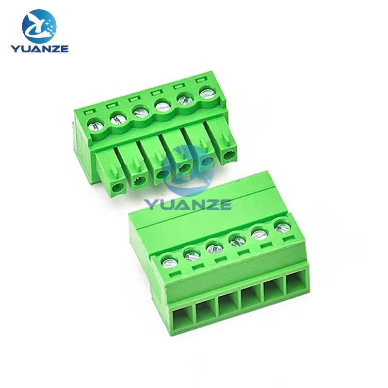 5Sets 15EDGRK 3.81mm 2/3/4/5/6 pin right angle screw terminal block connector 3.81MM pitch Plug + Pin Header Socket