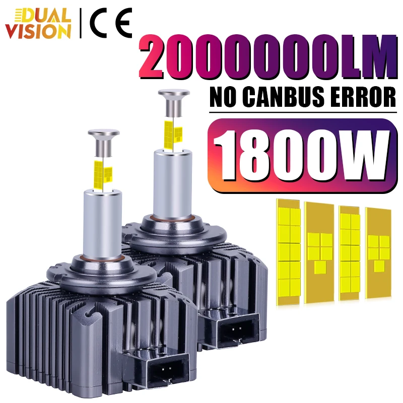 

1800 Вт D1S D3S Светодиодная фара 360 LED HID D2S D4S D8S Canbus D1R D2R D3R D4R Ксеноновые лампы Турбо Автомобильная лампа Мотоциклетный светильник Plug&Play