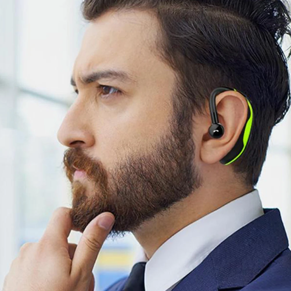 

Earphones Ergonomic Design Noise Reduction Sporty Earbuds Hanging Wireless Headset Outdoor Driving Lightweight