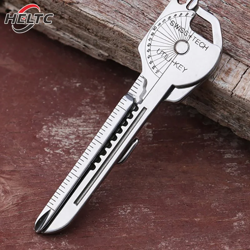 1pcs Portable Pocket Keychain Multitool Keys Shape Ring Opener Escape Outdoor Multifunction Tool Accessories