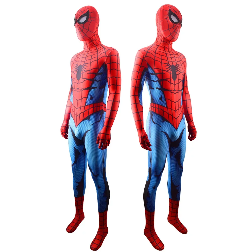 Klasyczny komiks Tomita kostium Spidermana Cosplay elastan kostium na Halloween komiks Tomita superbohater Zentai body dla dorosłych