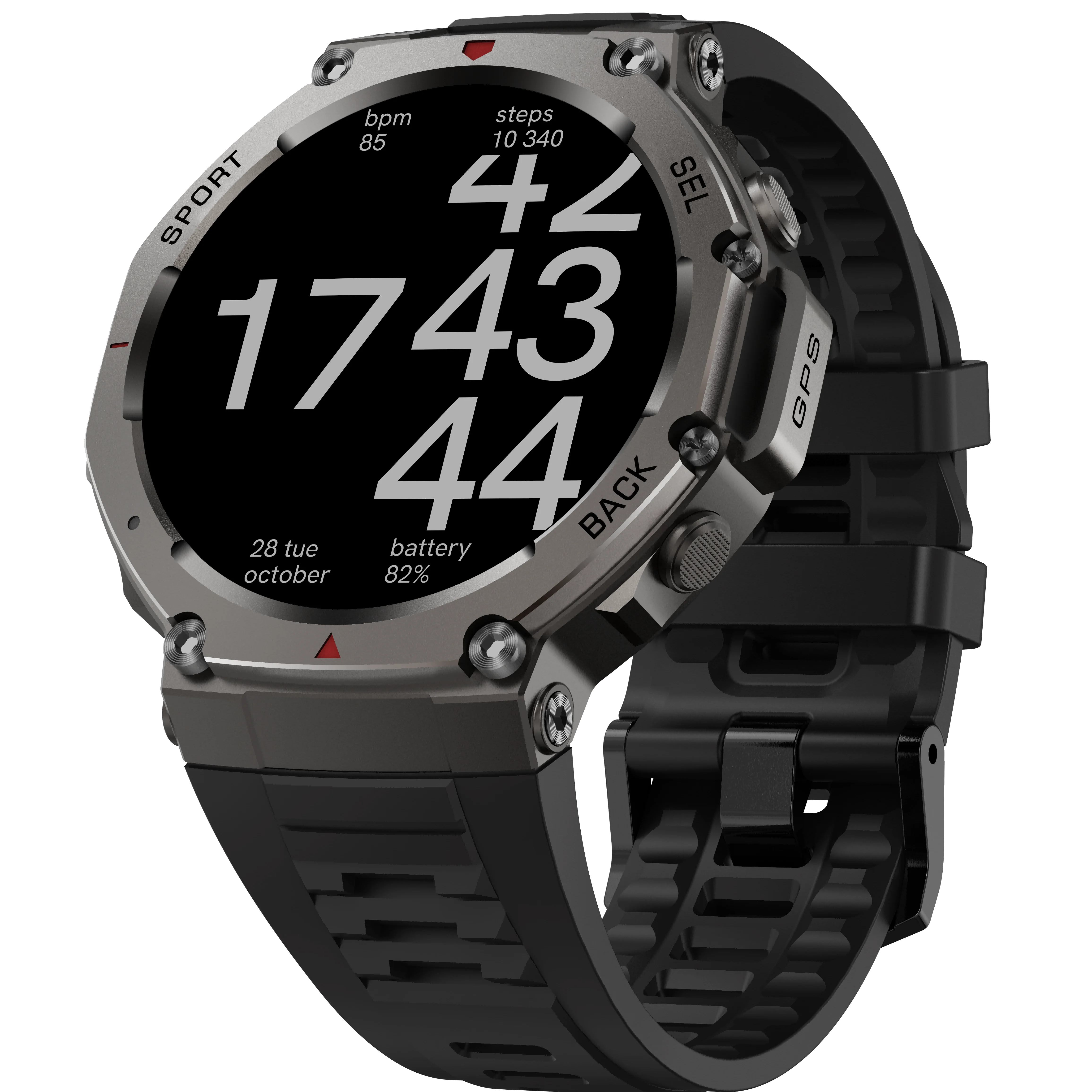 TJXL-DM58 Smart Watch Smartwatch Ultra Bright AMOLED Screen 7 Day Battery Life 170+ Workout Modes Heart Rate Blood Oxygen Measur