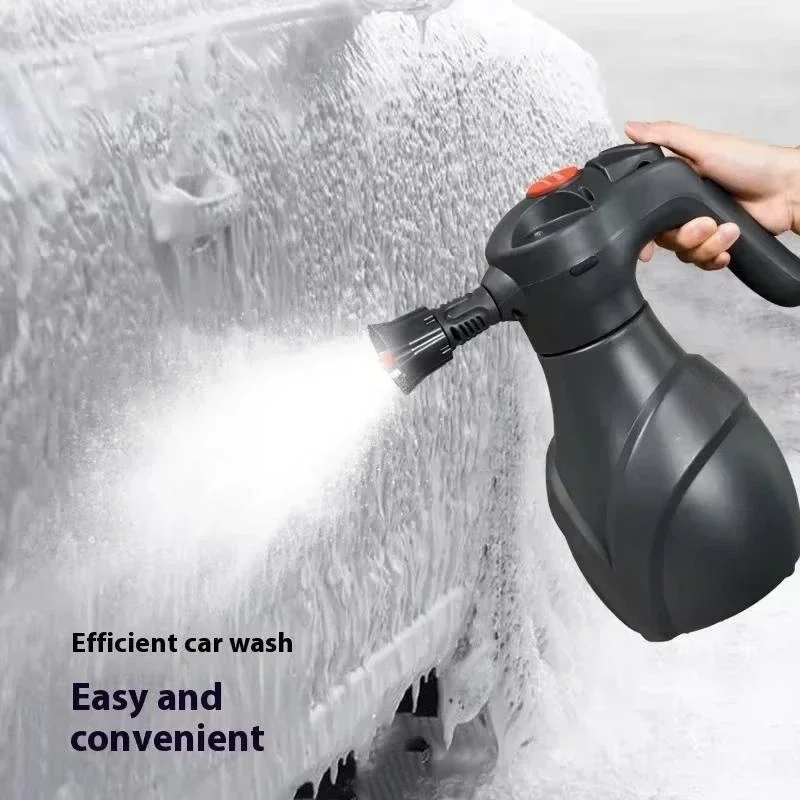 Electric Foam Sprayer Car Wash Water Gun with Cannon Hand-Held Cleaning Foam Watering Can Electric Car Cleaning Foam Sprayer