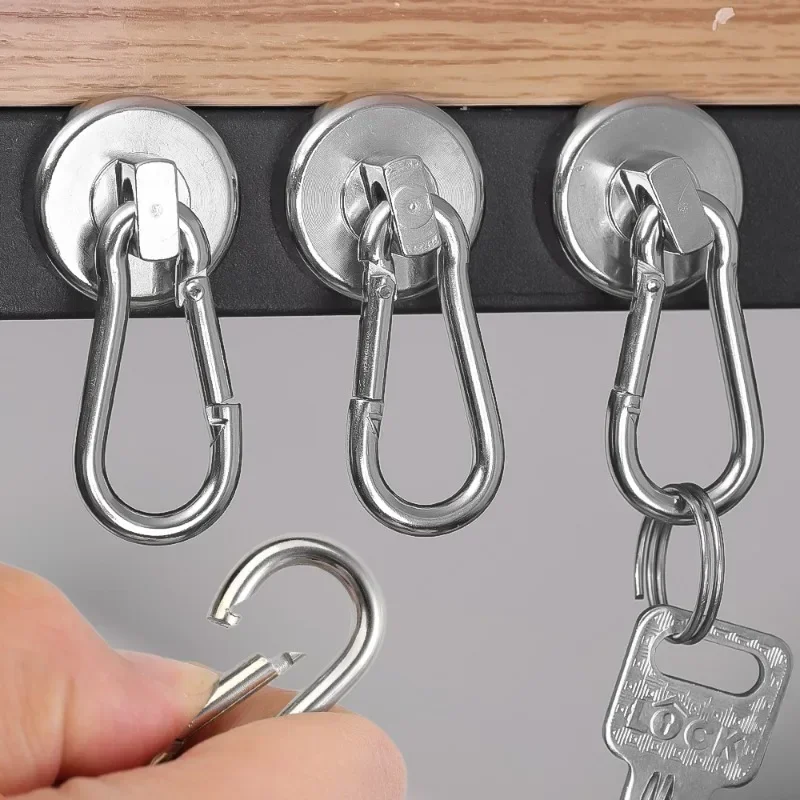 1/5PCS Strong Magnetic Hooks Multi-Purpose Storage Hook Kitchen Key Storage Hooks Bathroom Organization Fishing Magnet Searchers