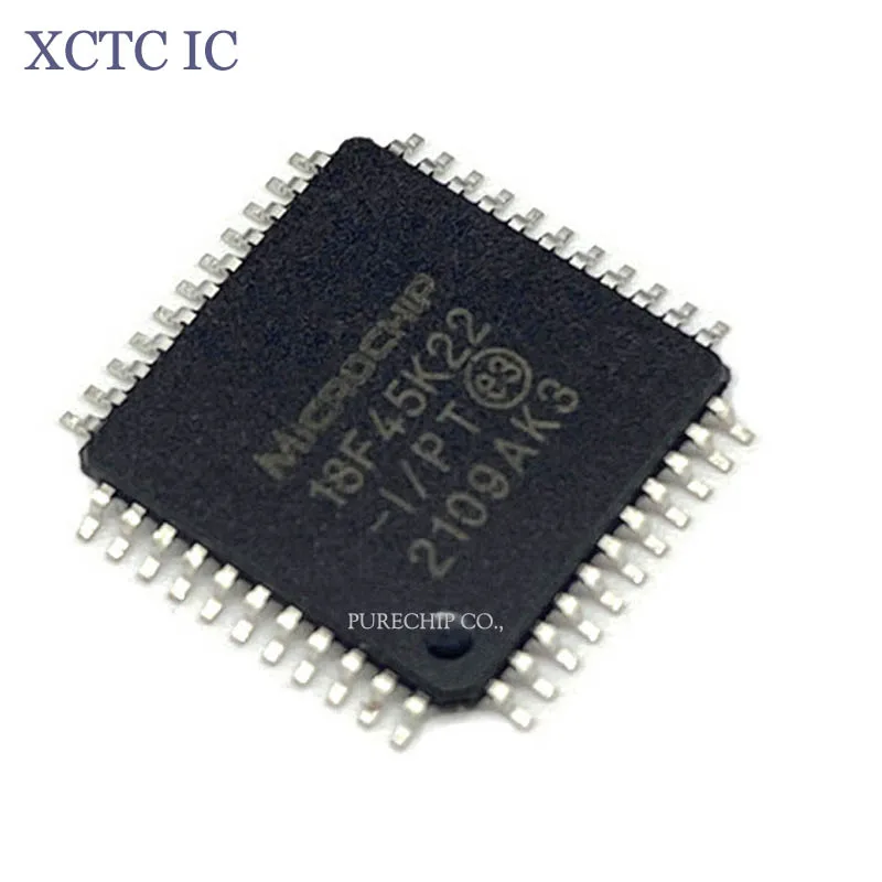 PIC18F45K22-I/PT TQFP-64 MCU 32KB Flash 1536B RAM 8B nanoWatt New Original IC