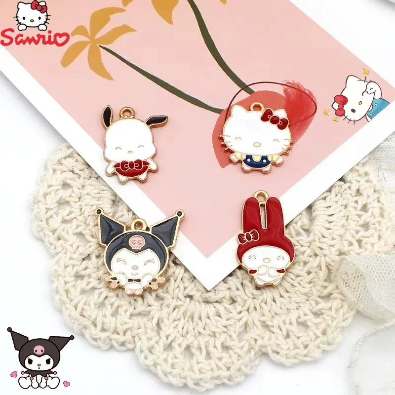 Sanrio  Jewelry Accessories Alloy Drop Oil Big Head Small Body Melodys DIY Jewelry Accessories Necklace Bracelet Pendant