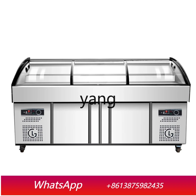 XZ  stepped refrigerated display cabinet commercial hotel fresh-keeping ice table fruit cabinet