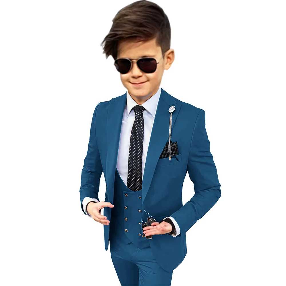 3 piece suit for kids Boys Dress Wedding Party School Event New Year Dress Jacket Pants Vest