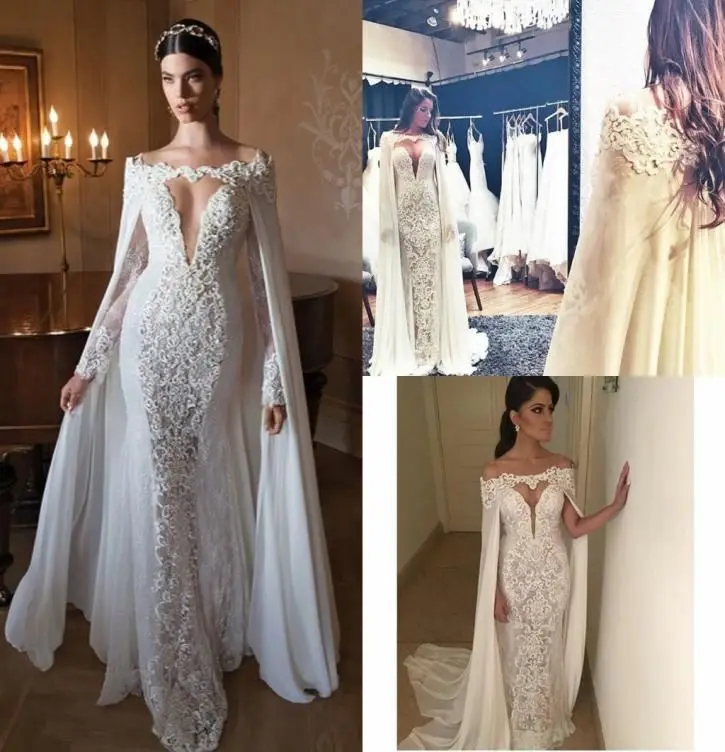 

One shoulder new chiffon shawl collar lace lace lace evening dress, paired with bride's wedding cloak dress suit