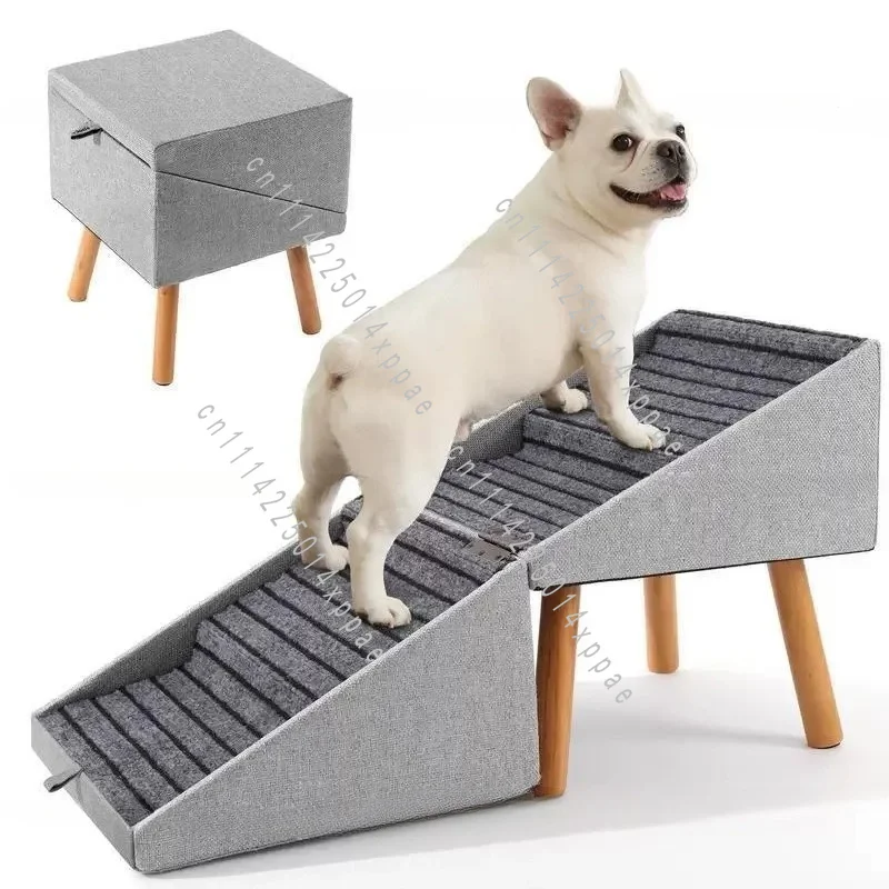 Dog Steps And Ramp For Small Dogs,Foldable Pet Stairs And Stool 2 In 1, Multifunctional Pet Ladder And Footstool