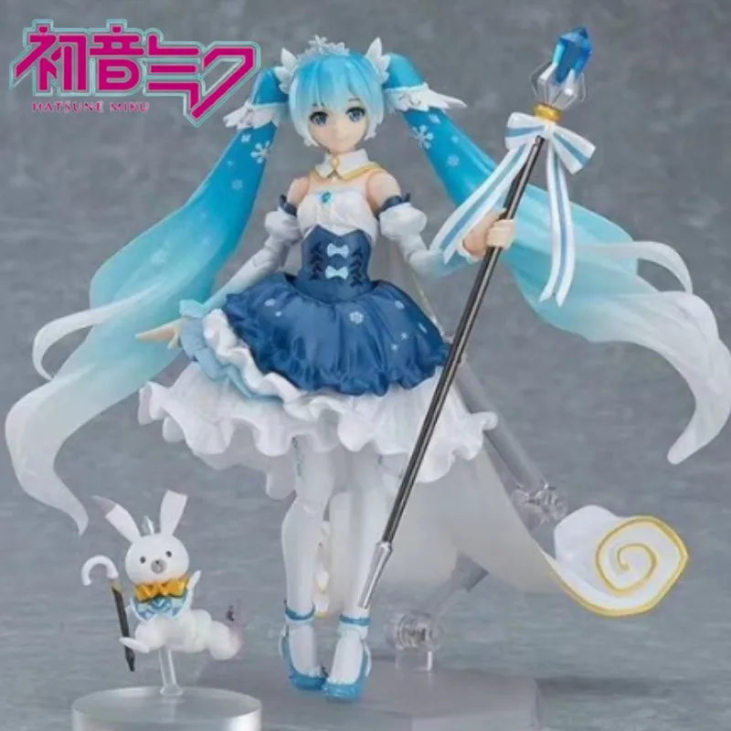 

15cm Anime Hatsune Miku Figma Ex-054 Snow Statue Action Figure Model Kawaii Toys Birthday Gift Desktop Collection Xmas Gifts