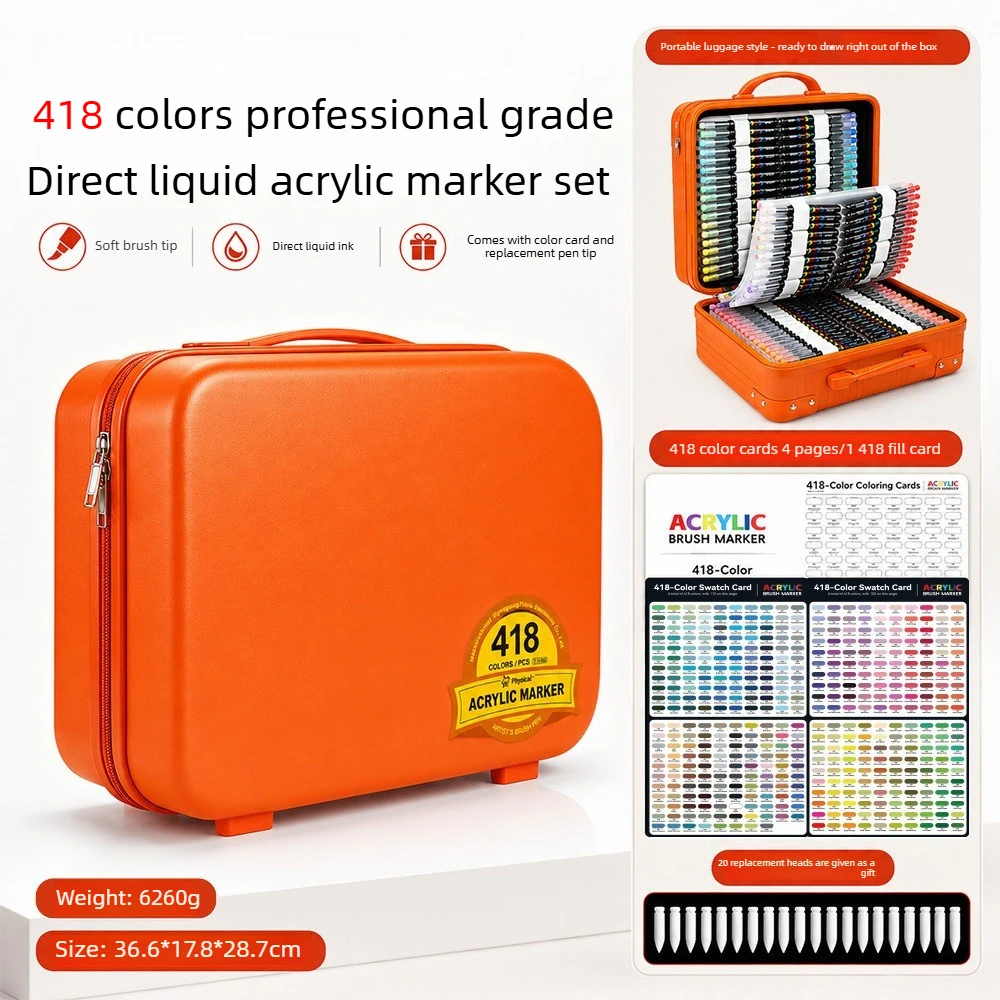 

320/418 Colors Acrylic Marker Set Soft-Tip Pens art creation Wood Canvas Glass DIY Painting PK GUANGNA LANGUO School Supplies
