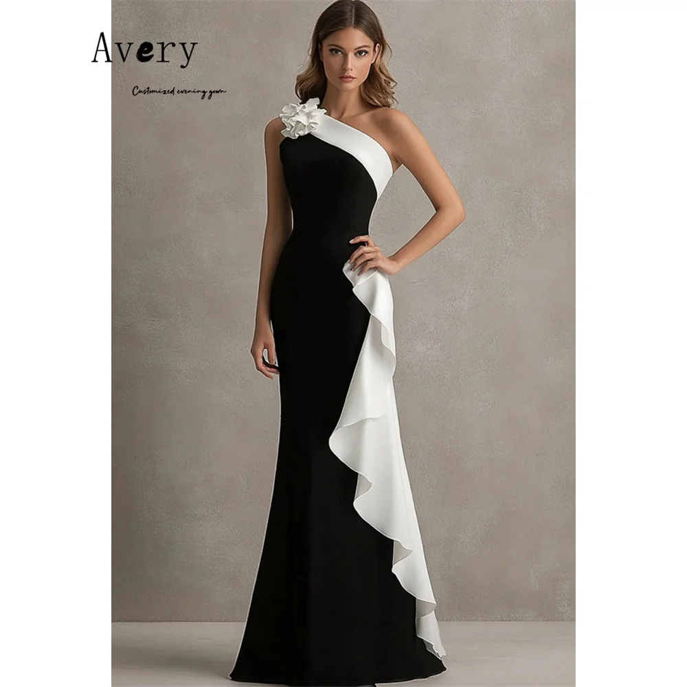 Avery Maßgeschneiderte, kontrastfarbene Fischschwanz-Kleider, schulterfrei, ärmellos, für Hochzeitsgäste, Luxus 2025, für Party, Abschlussball, Damen