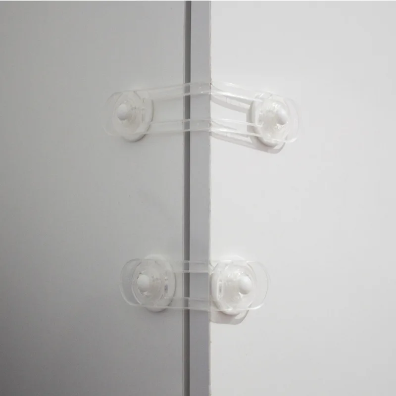 10個のベビー安全引き出しロック、透明&調節可能、キャビネット/引き出し用、子供の挟み込みを防止