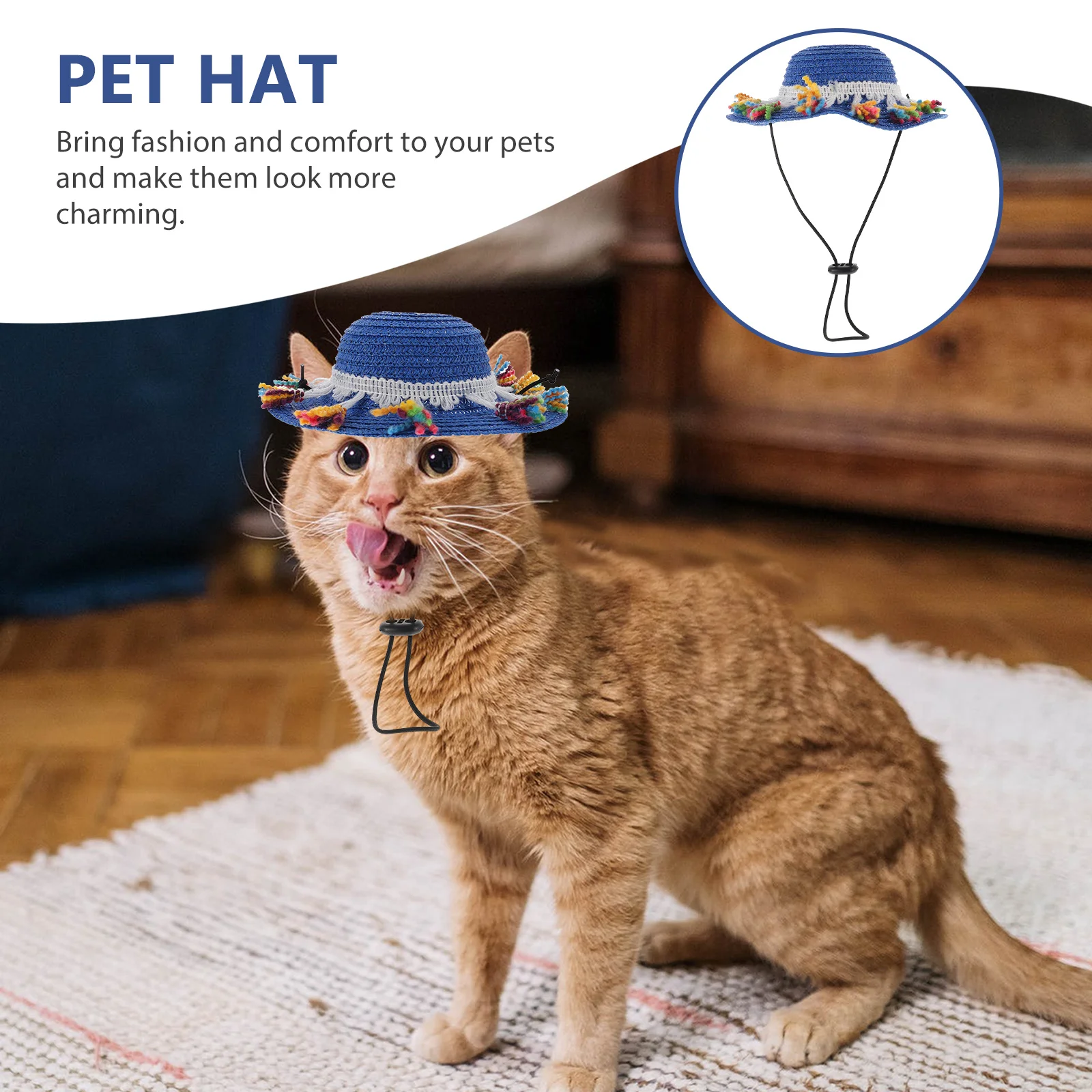

Eye-Catching Pet Tassel Straw Hat Lightweight and Comfortable Dog Hat for Parties and Photoshoots Stylish Pet Accessory