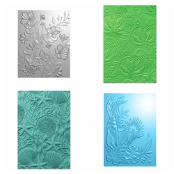 Magnolia Branches 3-D Textured Impressions Embossing Folder Under The Sea Background Template for Card Making Scrapbooking