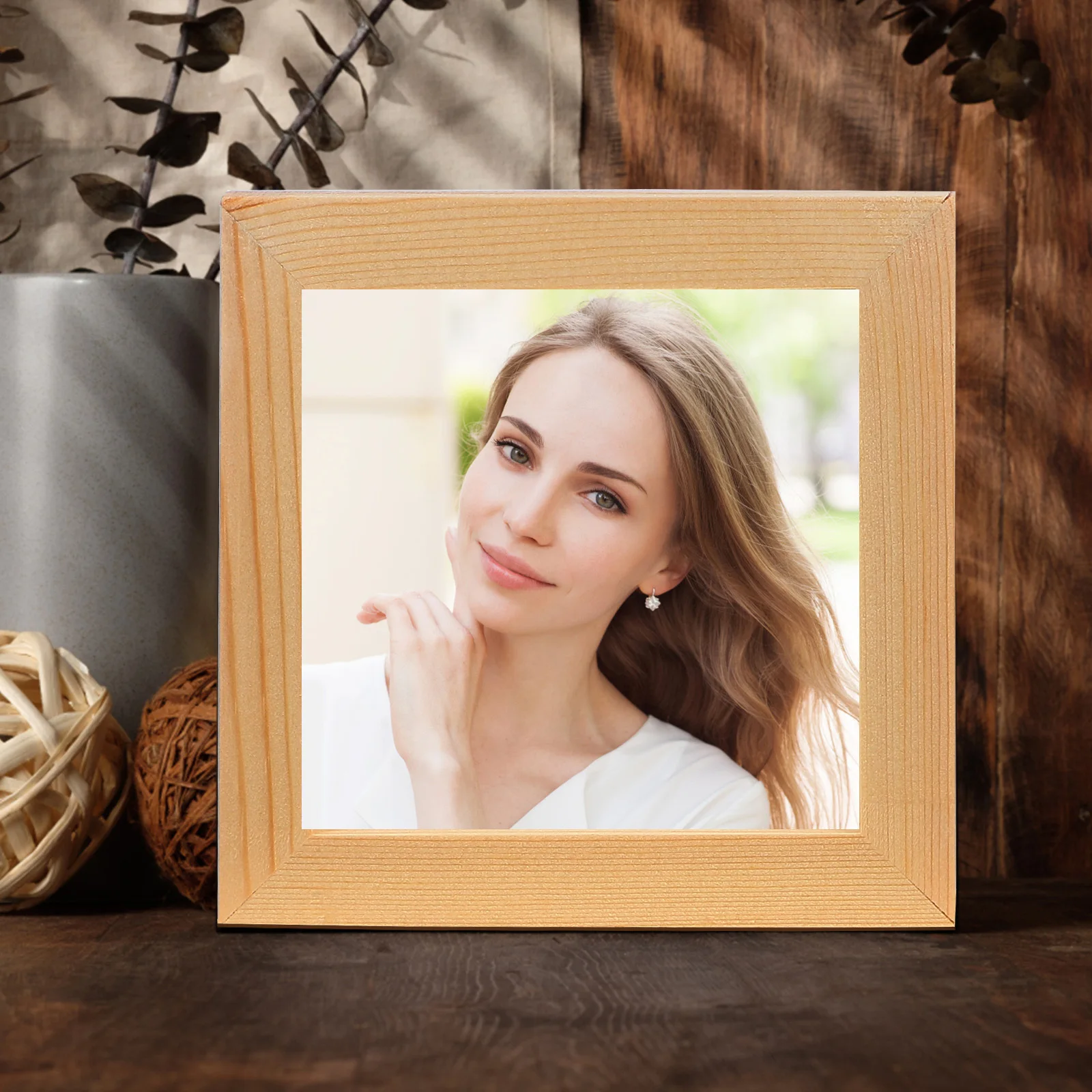 

8Pcs Square Wooden Picture Frames for Craft DIY Photo Frames Kids Art Painting Projects Smooth Easy to Decorate
