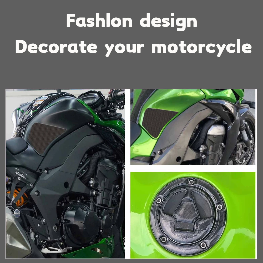 Motorcycle Fuel Tank Anti-Slip Sticker For KAWASAKI Z1000 Z1000R 2014-2022 Paint Protection Rubber Pad Z1000 R Protective Decal