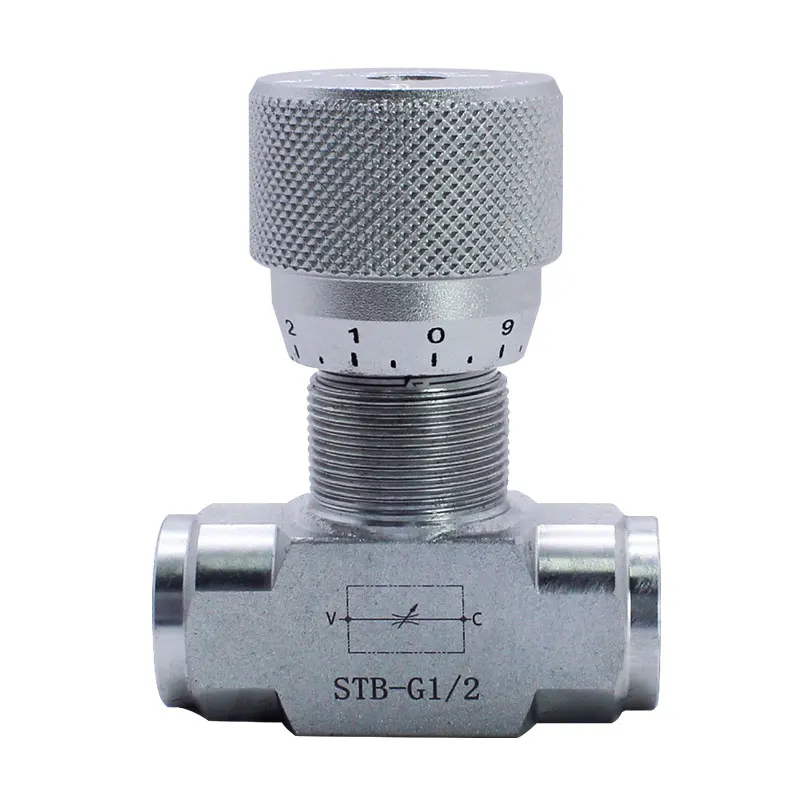 STB-G1/2 High Pressure Throttle Valve Bi-Directional Hydraulic Valve Speed Control Valve for Hydraulic Cylinder