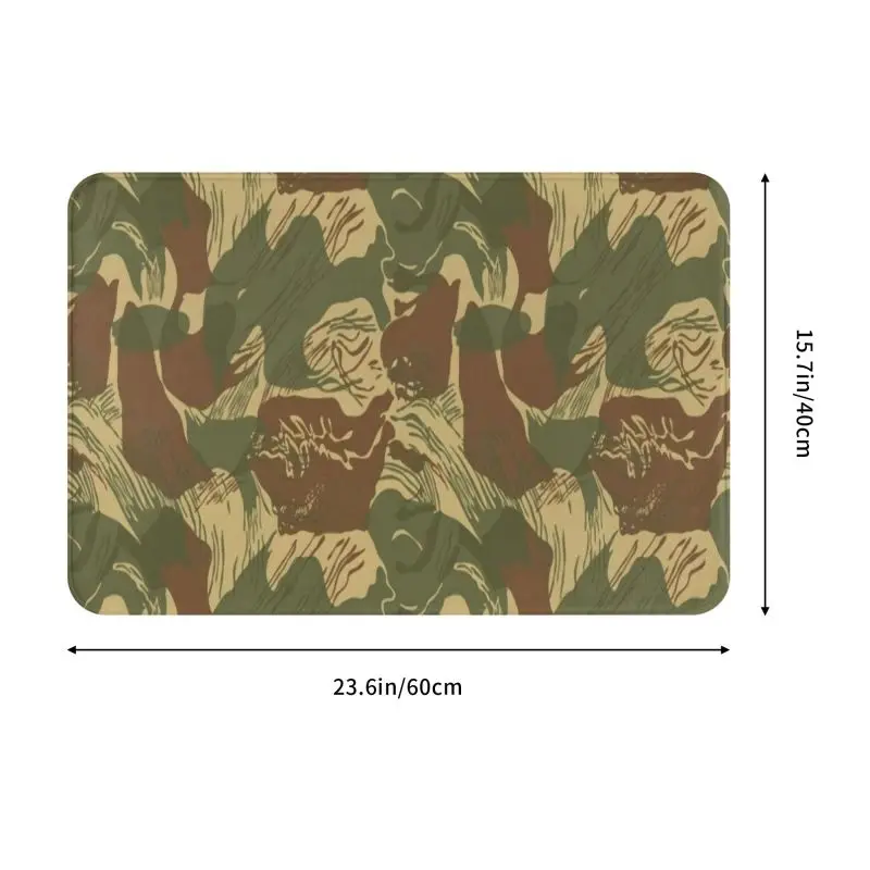 Custom Rhodesian Brushstroke Camo Doormat Anti-Slip  Welcome Kitchen Floor Door Mat Rhodesia War Toilet Living Room Carpet Rug