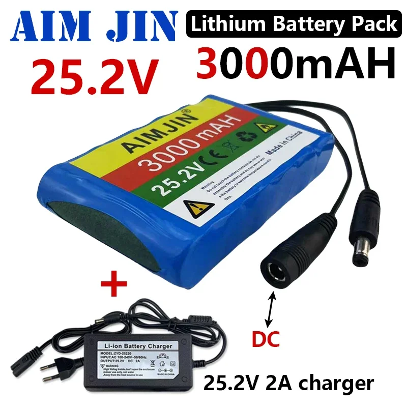 

6S1P 25.2V 3000mAh Lithium-ion Rechargeable Battery Pack, Suitable for Power Supply of Electric Toys, Electronic Products, etc