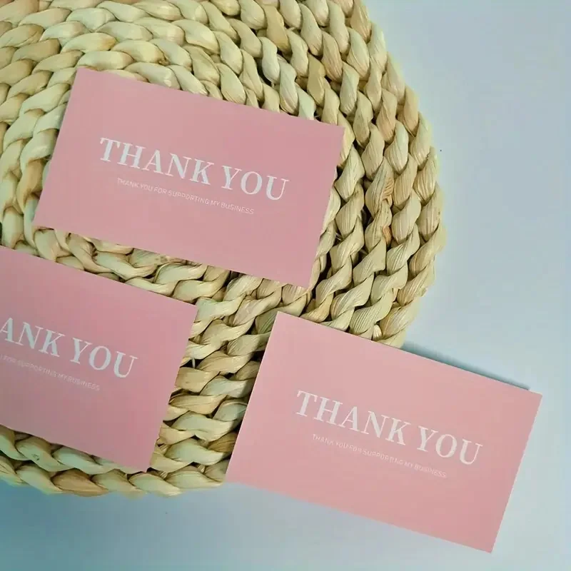 

200/500pcs Custom Cards Thank You Cards Custom Business Card Packaging For Small Business Personalized Logo Wedding Postcards