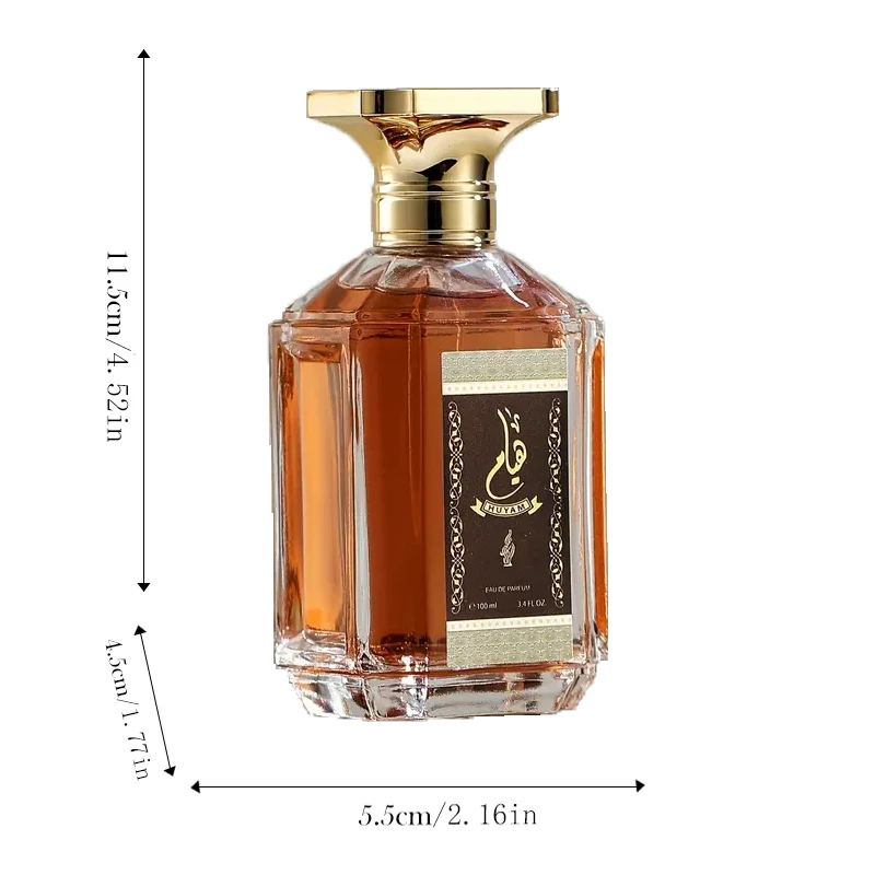 Huyam Arabian Perfume Woody Oriental Notes Eau De Parfum for Unisex 3.4 Fl Oz Long Lasting Liquid Perfume Women & Men's Cologne