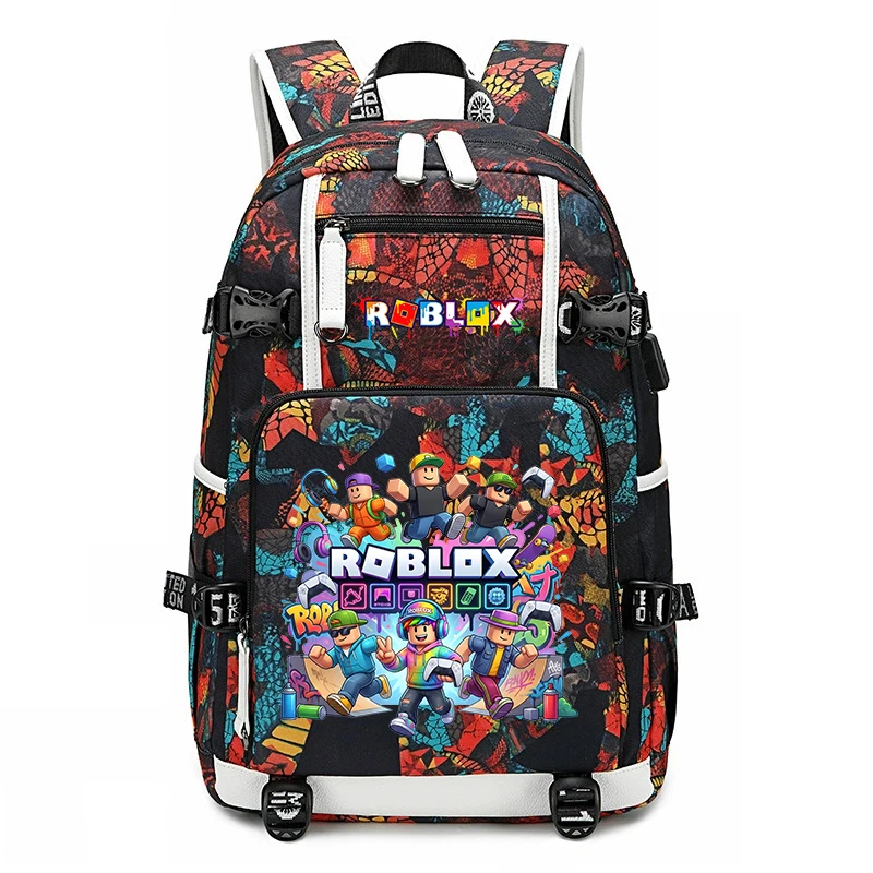 

Roblox Student Backpack Boys Girls Teenage Waterproof Lightweight School Bag Large Capacity Kids Bookbag Gifts