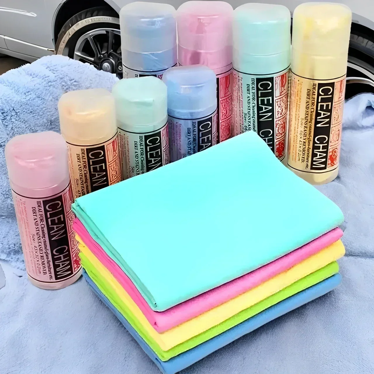 1pcs Car Wash Towel Synthetic Deerskin Super Absorbent Towel Magical Care Suede Towels Cleaning Polishing Cloths 43*32cm