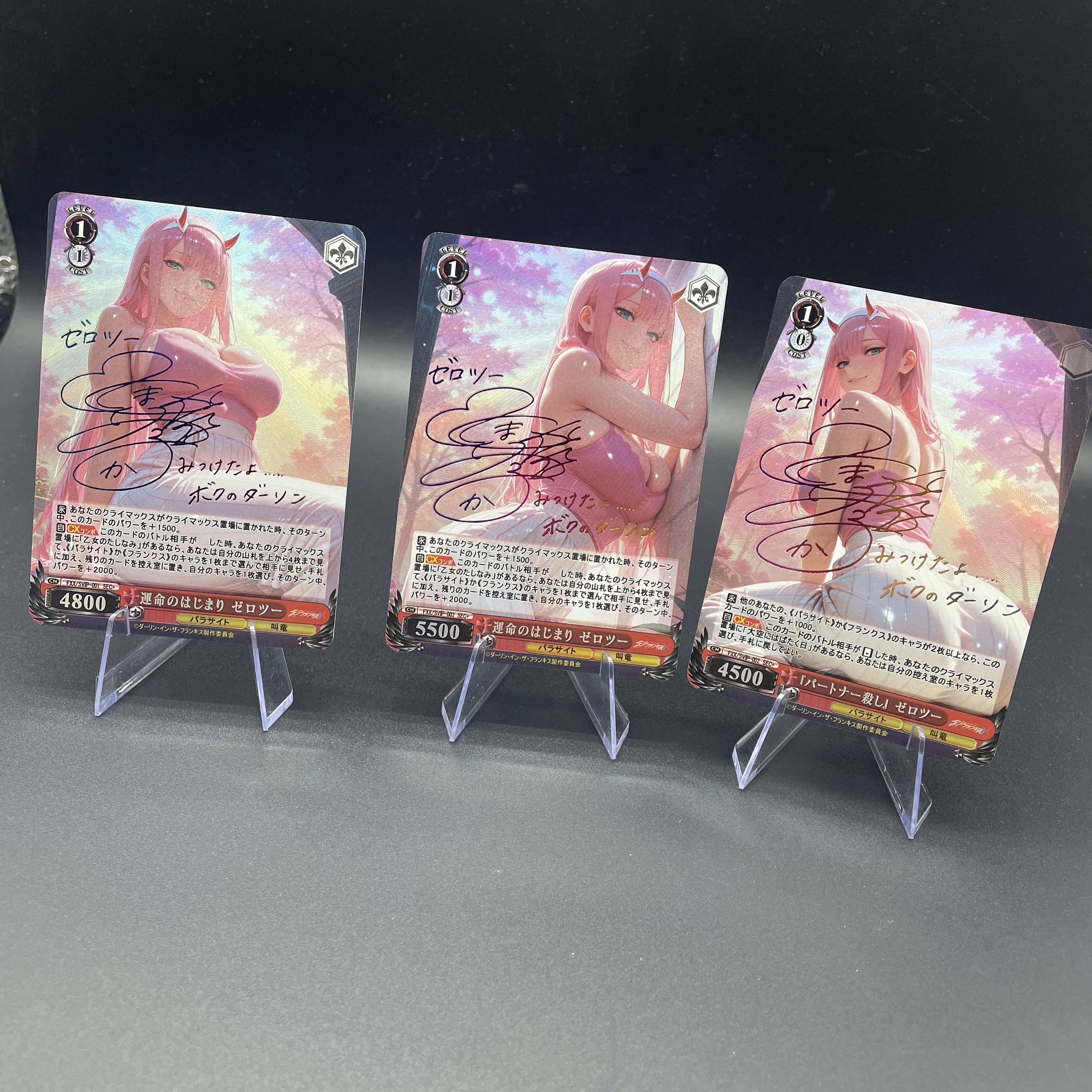 أنيمي Ws لتقوم بها بنفسك الكرتون حبيبي في فرانكس صفر اثنين من الانكسار اللون فلاش الذهب احباط توقيع جمع بطاقة اللعب اليابانية #1