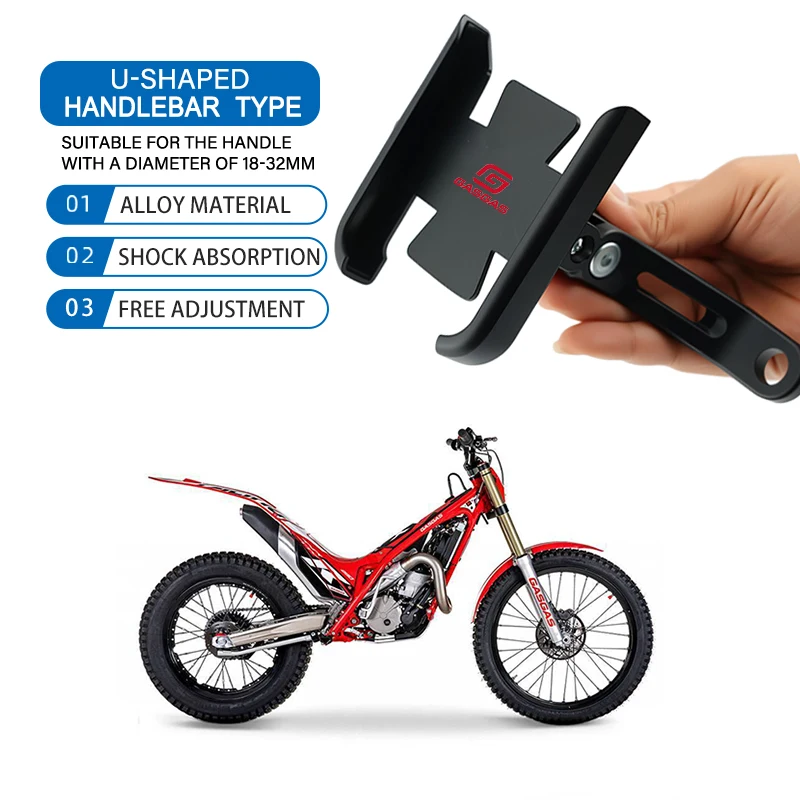 

Мотоциклетный держатель для телефона 360° ° Вращающийся кронштейн из алюминиевого сплава, крепление на руль для газа, газа, эндуро EC EC300 ECF 250F 350F