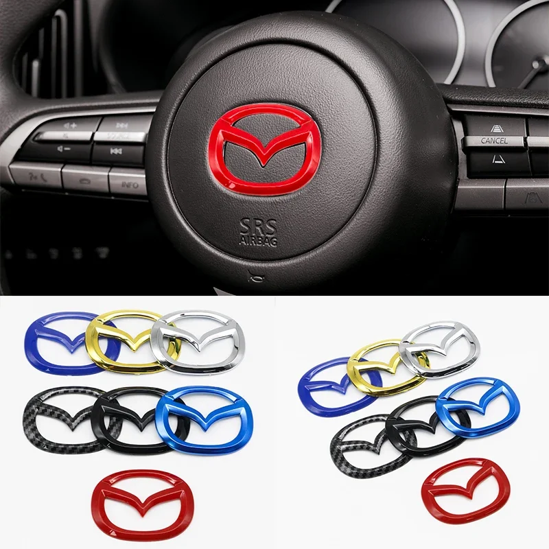 Silver Steering Wheel Emblem Overlay Sticker – For Mazda CX5 CX9 RX7 MX5 CX3 CX7