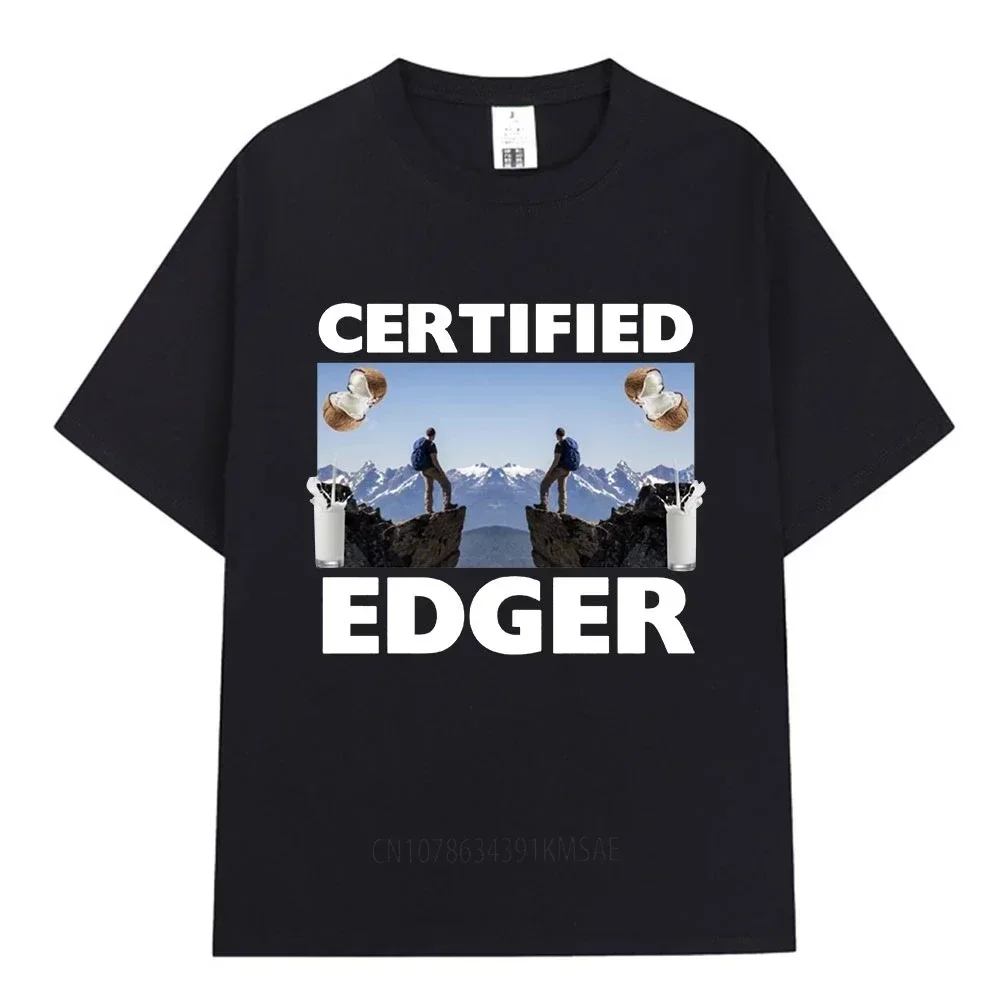 

Сертифицированные футболки с рисунком Edger Meme, забавные футболки без орехов, ноября, мужская и женская одежда, модная повседневная хлопковая футболка большого размера