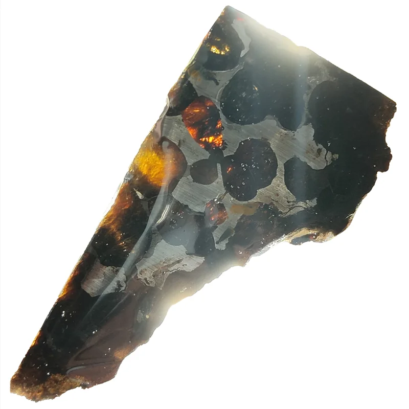 Kenya Olive Meteorite Slices High-quality Natural Meteorite Material Crafts 16.5g Olive Meteorite Specimen