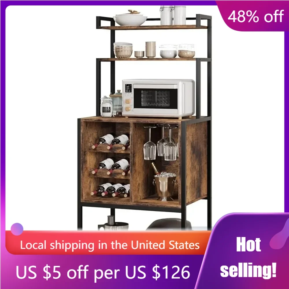 Bar Wine Rack for Kitchen Home and Kitchen Tall Wine Rack Freestanding Floor Dining Room Freight free