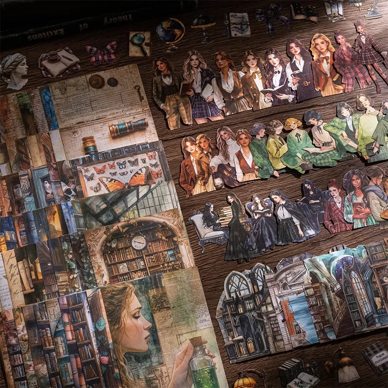 

1pack/3pack Gothic Pads Background Daily Academy Supplies Dark Double Material Pack Library Notebooks Writing 155*100mm