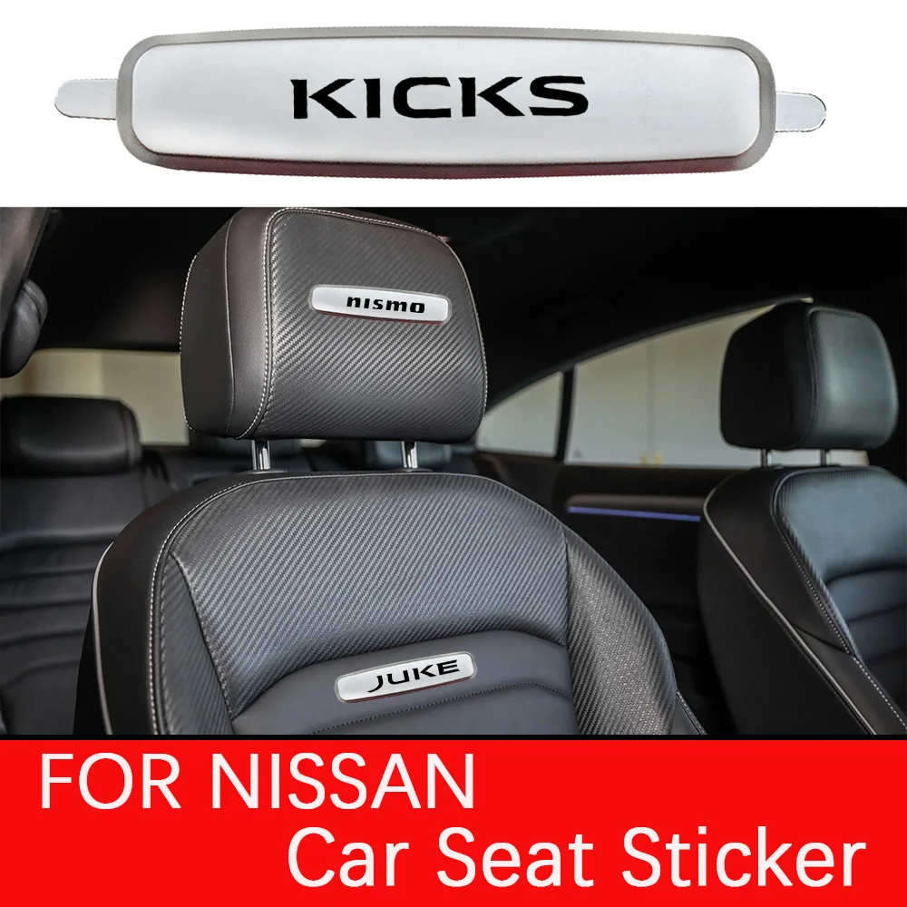 Car Seat sticker Headrests Badge Stickers For Nissan TITAN SUNNY ROGUE PATHFINDER NV200 MAXIMA LIVINA KICKS JUKE ELGRAND ALTIMA