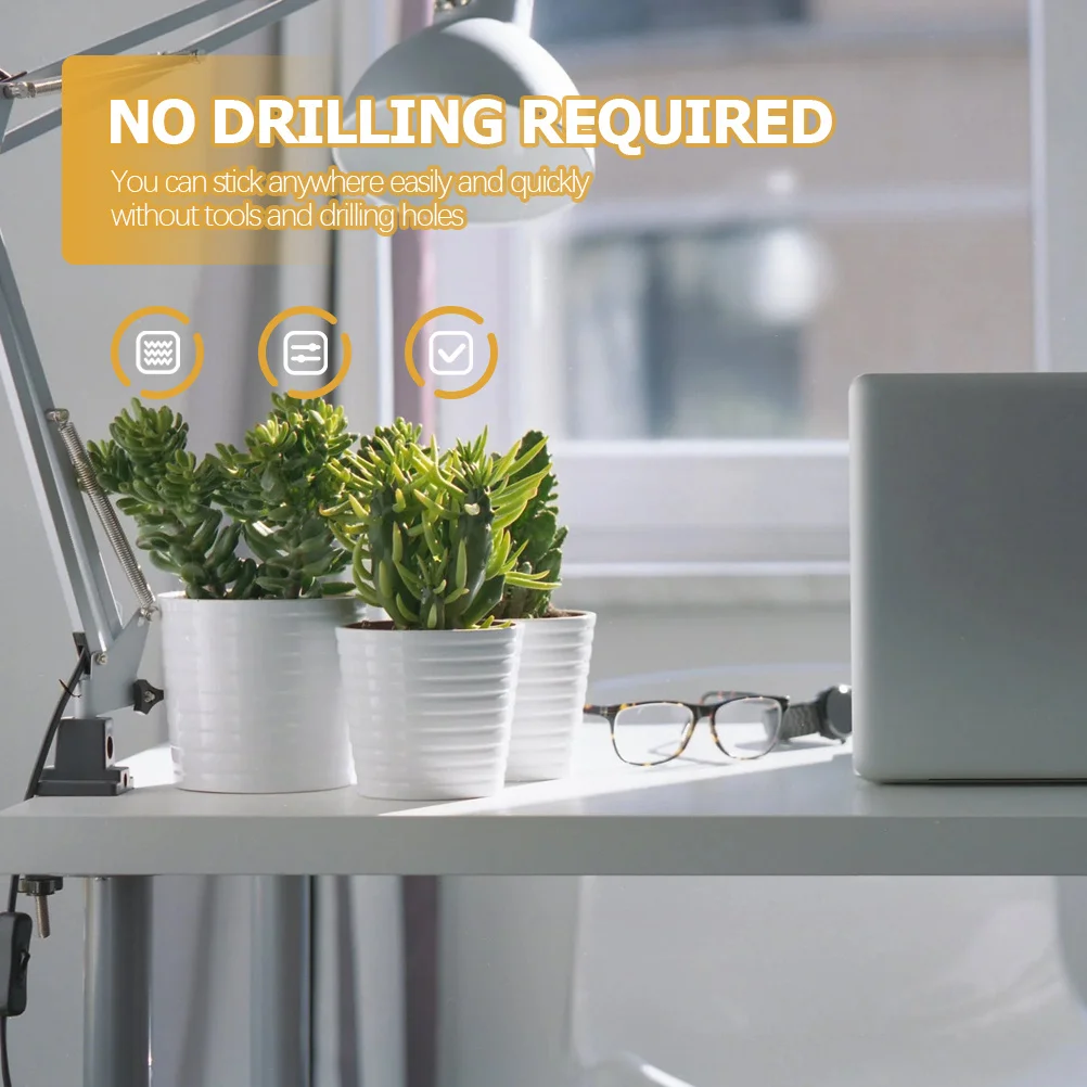 

2pcs Under Desk Drawer Hidden Storage Organizer Self-Adhesive Desktop Container For Office Supplies Table Bottom Pen Holder Box