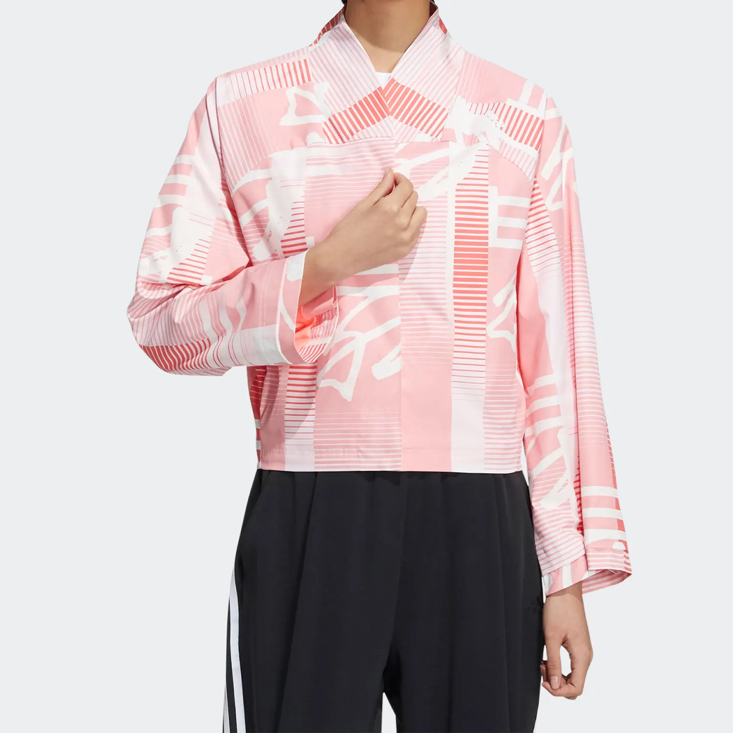 

Оригинальная женская спортивная тренировочная куртка Adidas WX AOP JKT с принтом HF2503