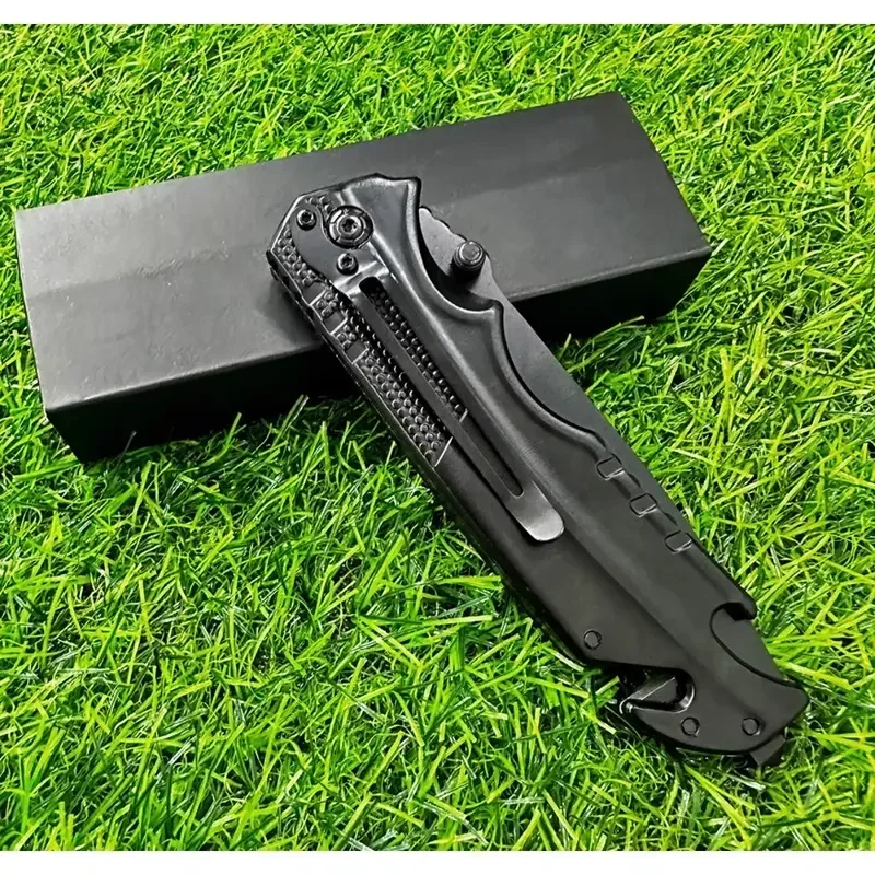Hochharter Taschenmesser aus Edelstahl, klappbares Obstmesser, multifunktionales tragbares EDC-Werkzeug für den Außenbereich, Camping- und Überlebensmesser. – Detail 6