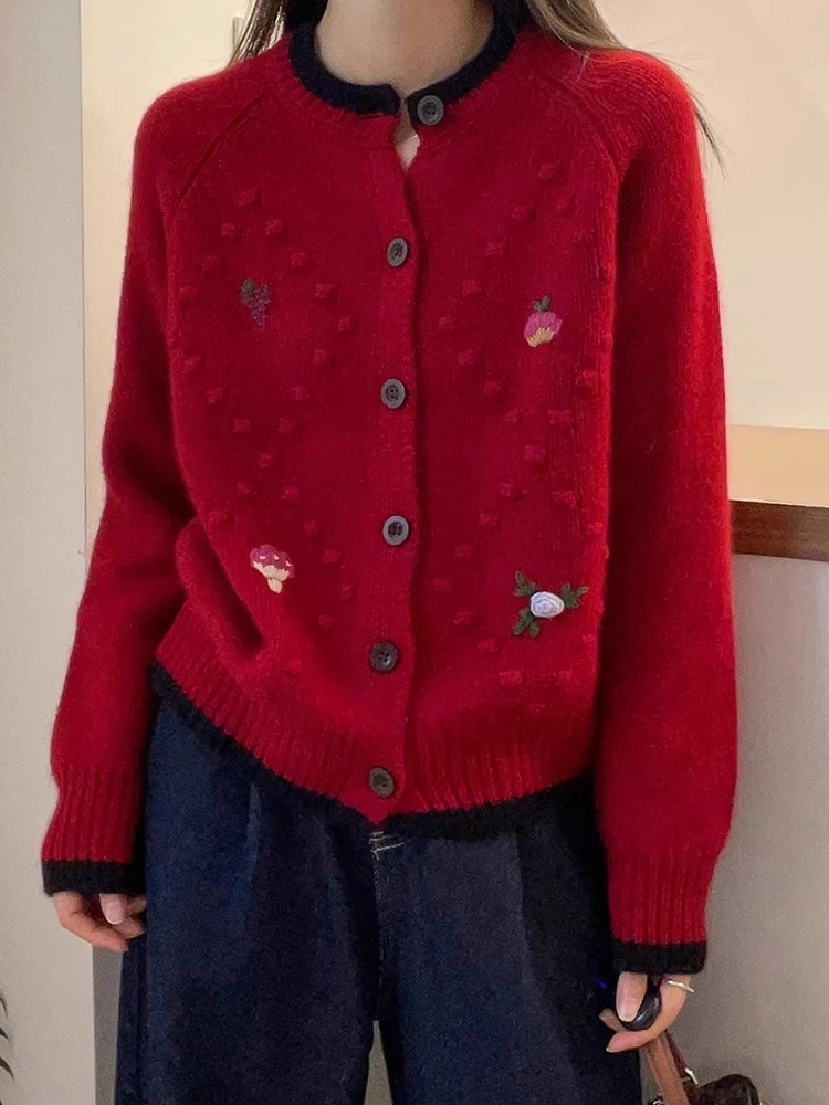 Ele Camere tricoté pull manteau femmes automne hiver Faion minceur confortable laine ouvert Cardigan coréen Sle