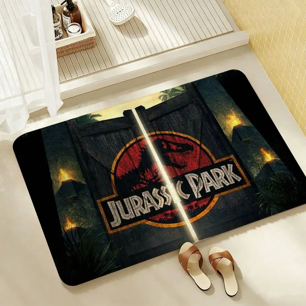 J-Jurassic Park Dinosaur World  Shower Room Absorbent Small Floor Mat Soft Comfortable Decorative Foot Mat