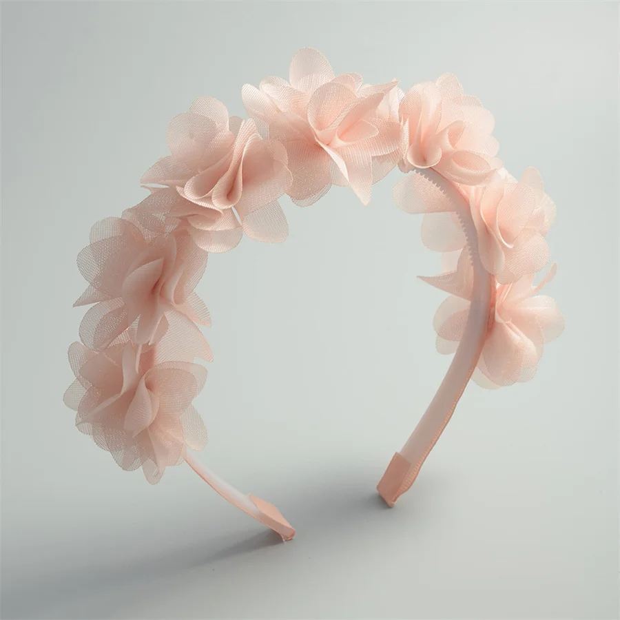 Fashion sweet Flower Headband For Women Pink Girls Hairband Hair Hoop Kids Princess Headdress Hair Accessories Flower Headwear