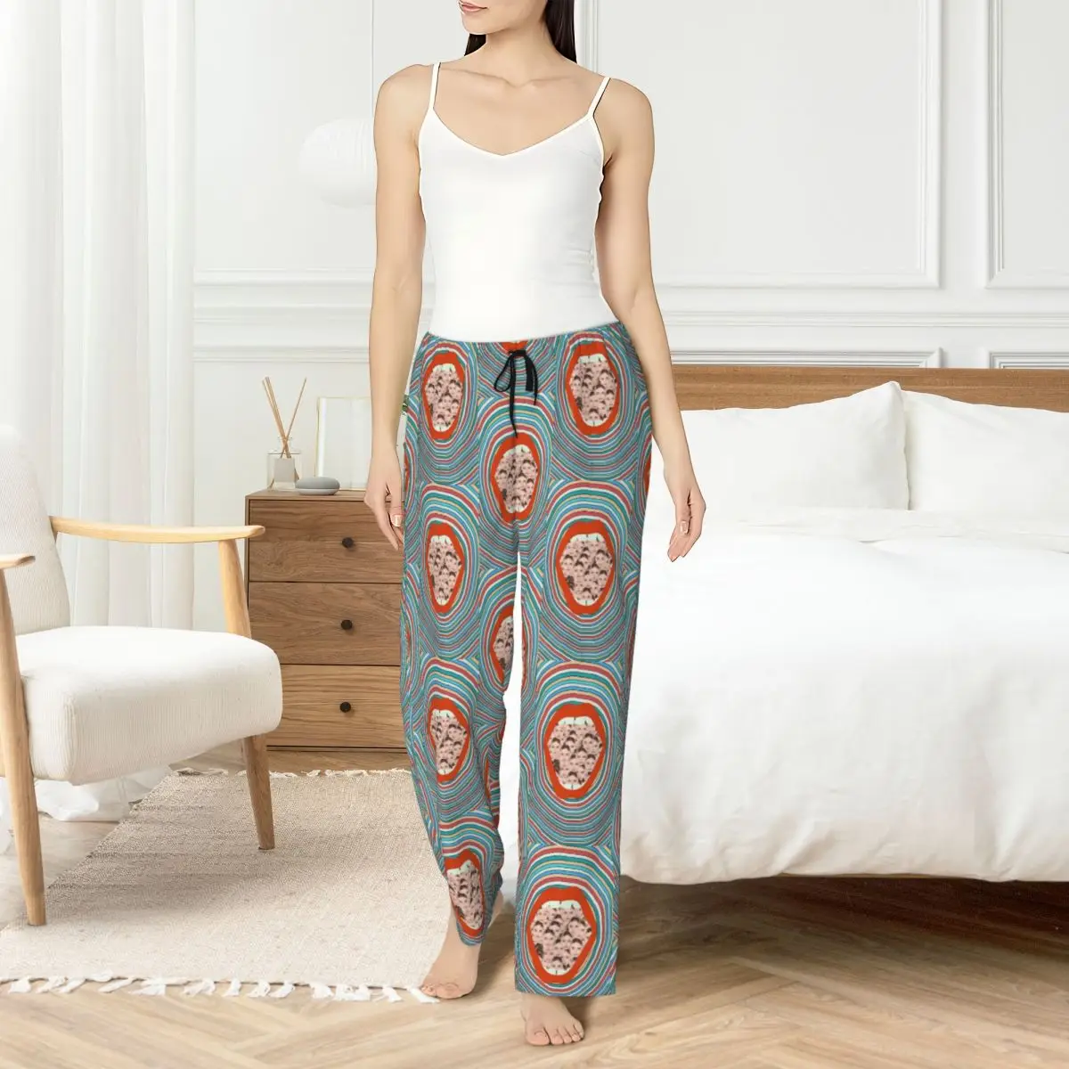 

Custom Custom Personalized Head Face Photo Pajama Pants for Girlfriend Women's Lounge Sleep Drawstring Sleepwear Bottoms Pockets