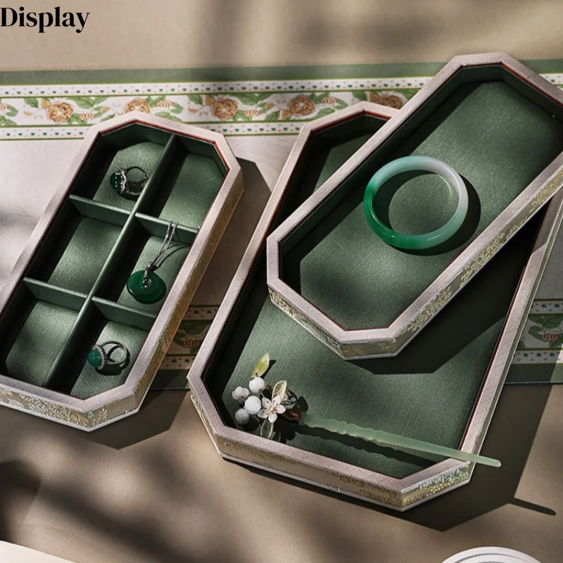 

Роскошный набор Royal Ramadan, винтажный китайский демонстрационный поднос для нефрита, жемчуга и агата, премиальный подарок на Ид и витрина для коллекций